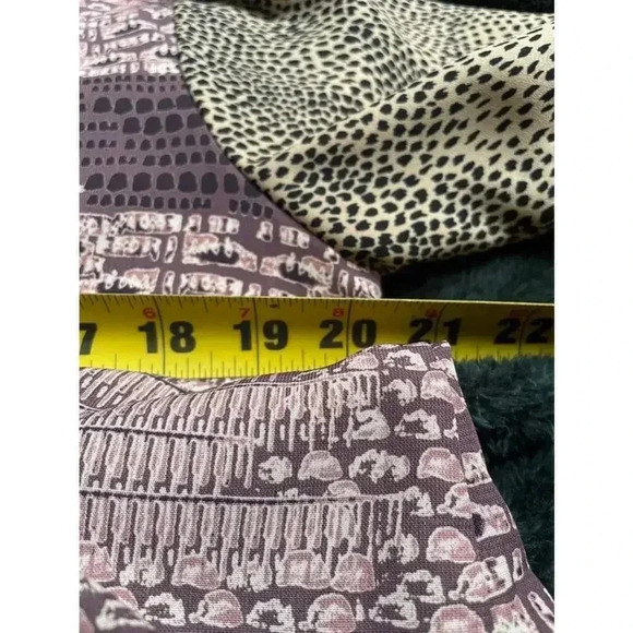 Women's Ces Femme Brown and Purple Blouse Size L Swing Boho EUC! - Picture 5 of 5